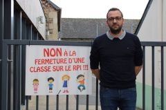 Marc Le Fur et Gérard Lahellec mobilisés contre la fermeture d’une classe au RPI Quintenic-Hénansal
