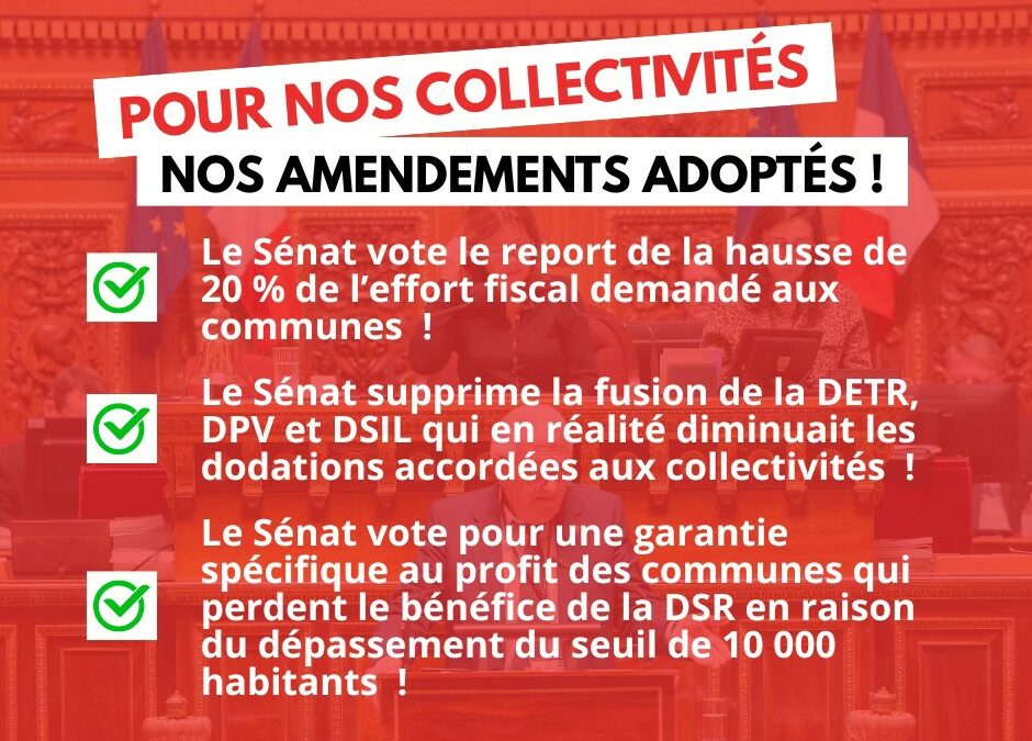 PLF pour 2026 : je me bats pour les finances de nos collectivités !