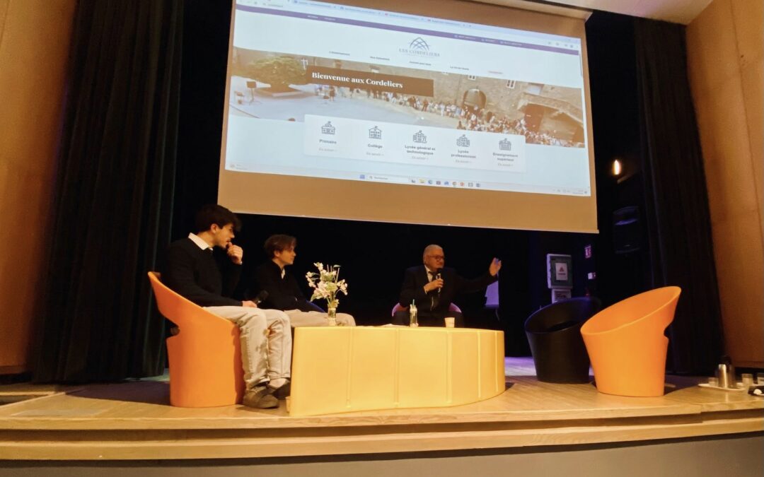 Rencontre avec les lycéens du collège lycée Les Cordeliers à Dinan.