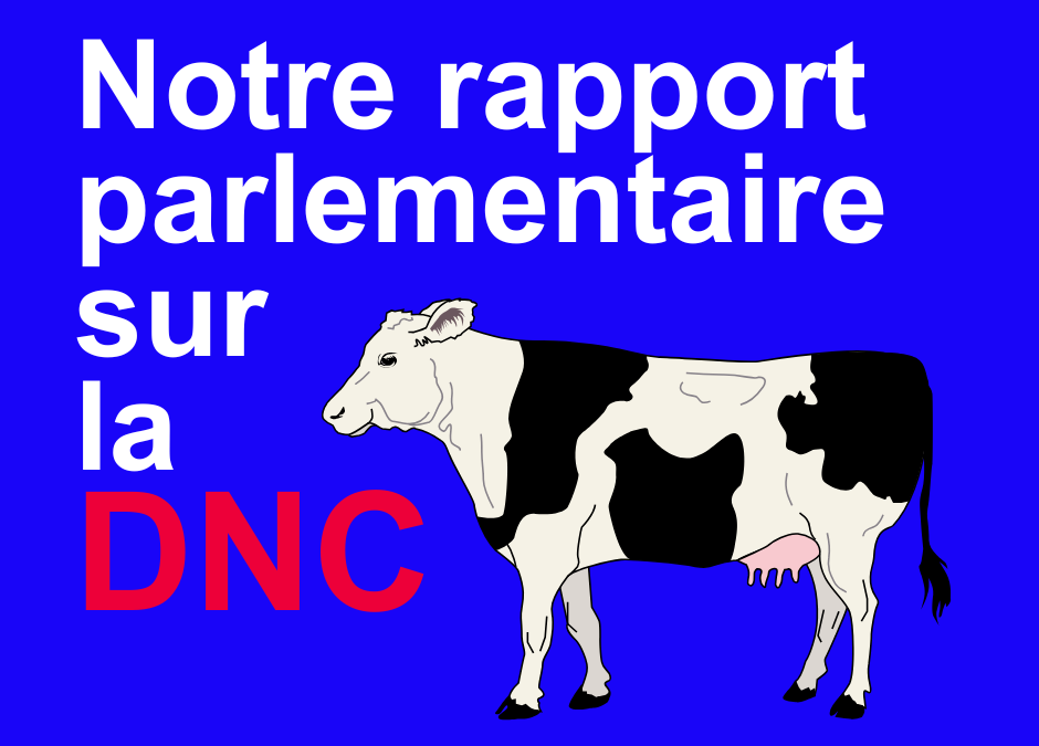 Notre rapport parlementaire sur la Dermatose nodulaire (DNC)